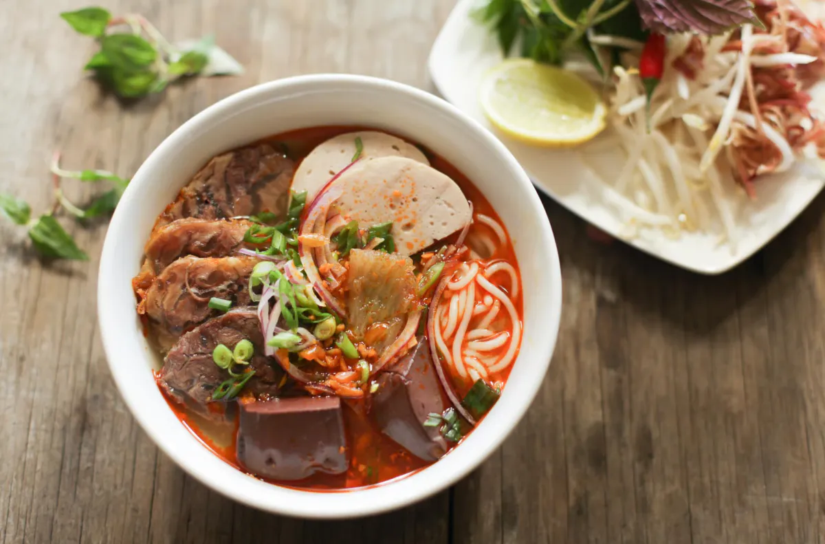 Bun Bo Hue (Spicy Vietnamese Beef Noodle Soup)