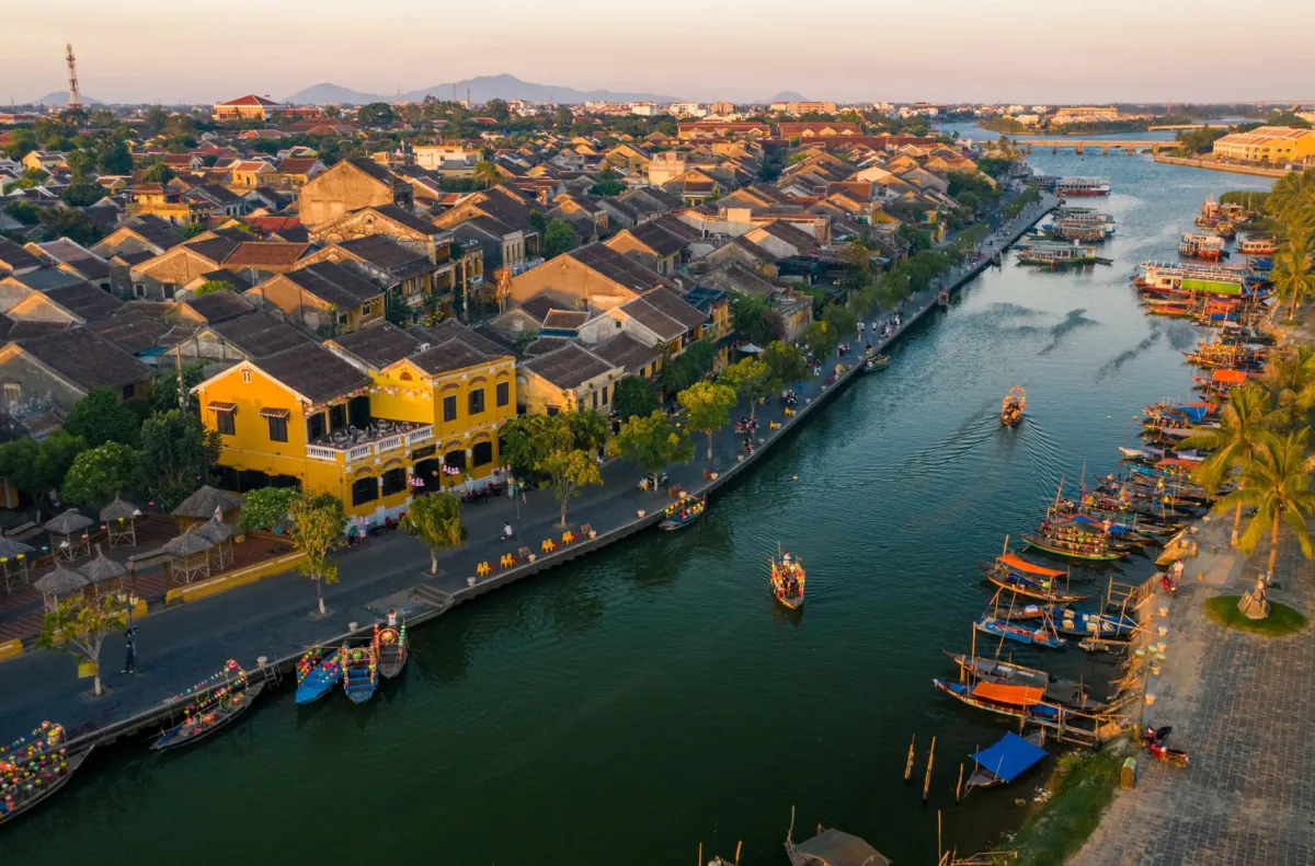 Panoramic view of the picturesque and historic Hoi An Ancient Town