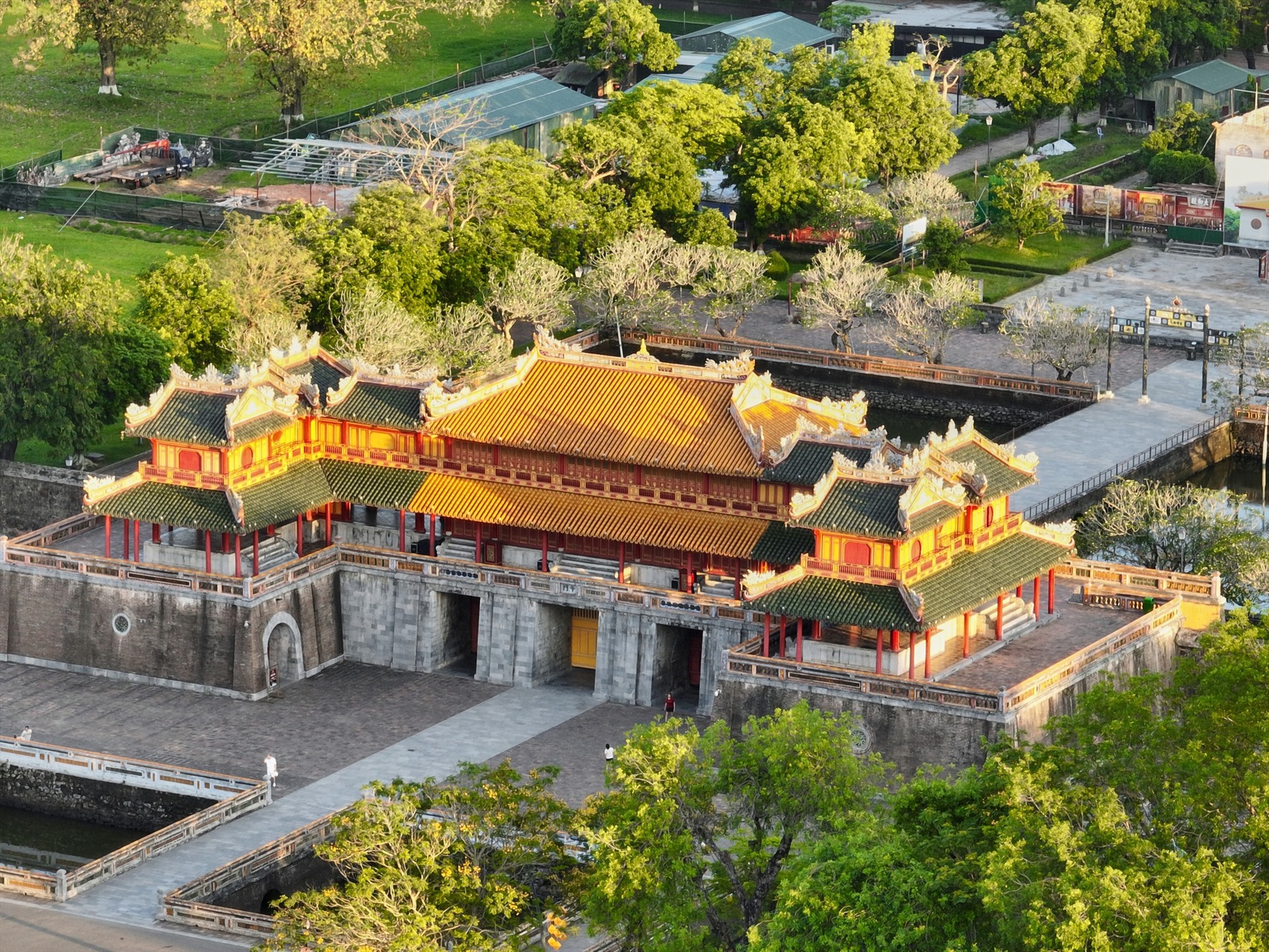 Peaceful courtyards and ancestral temples within the imperial grounds