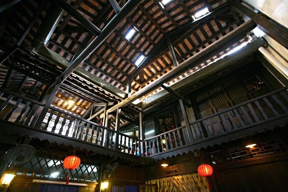 Upper floor of a traditional house designed to protect belongings during seasonal floods